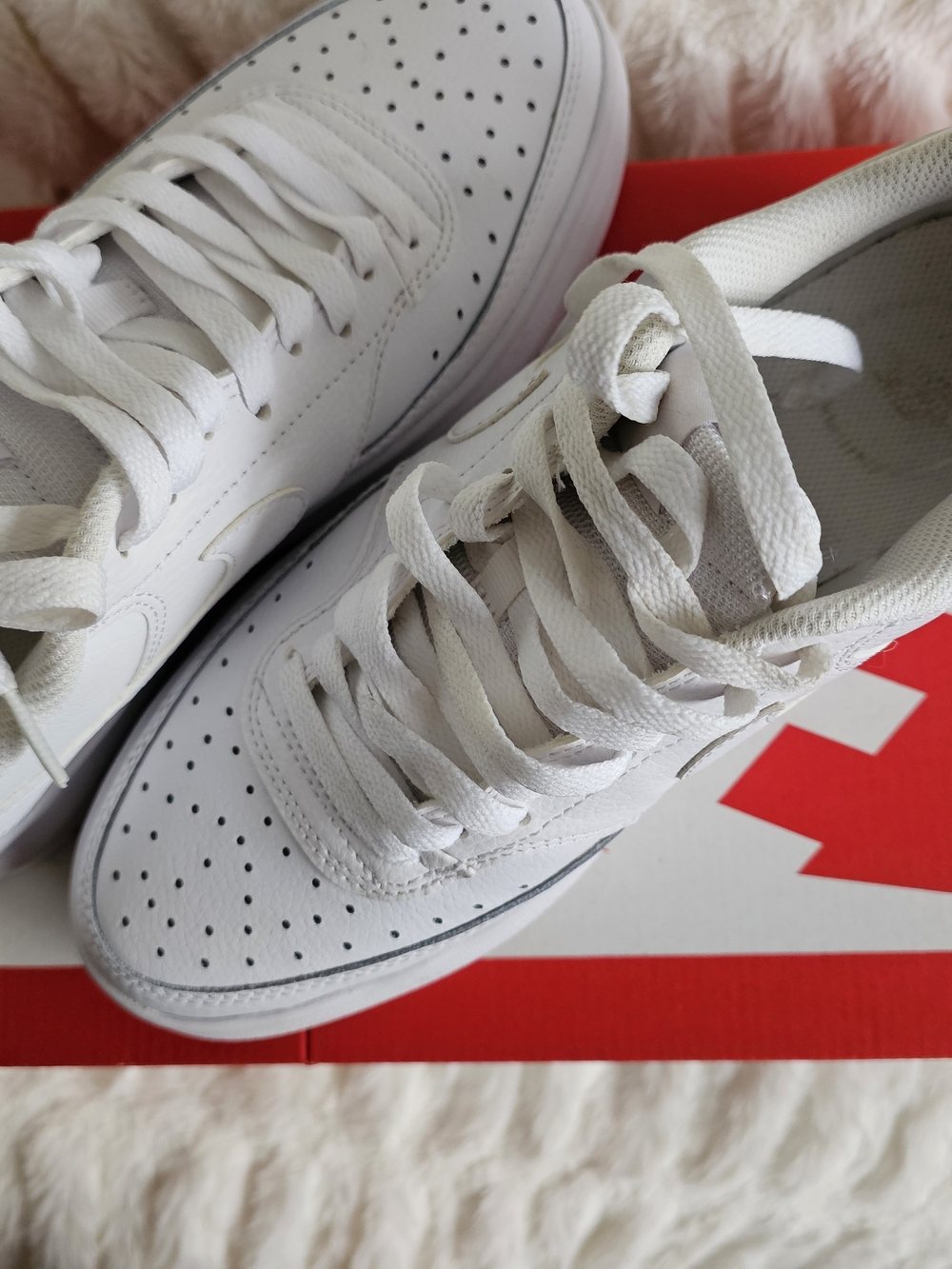 Nike Women’s White Platform Low-Top Sneakers - Picture 2 of 5